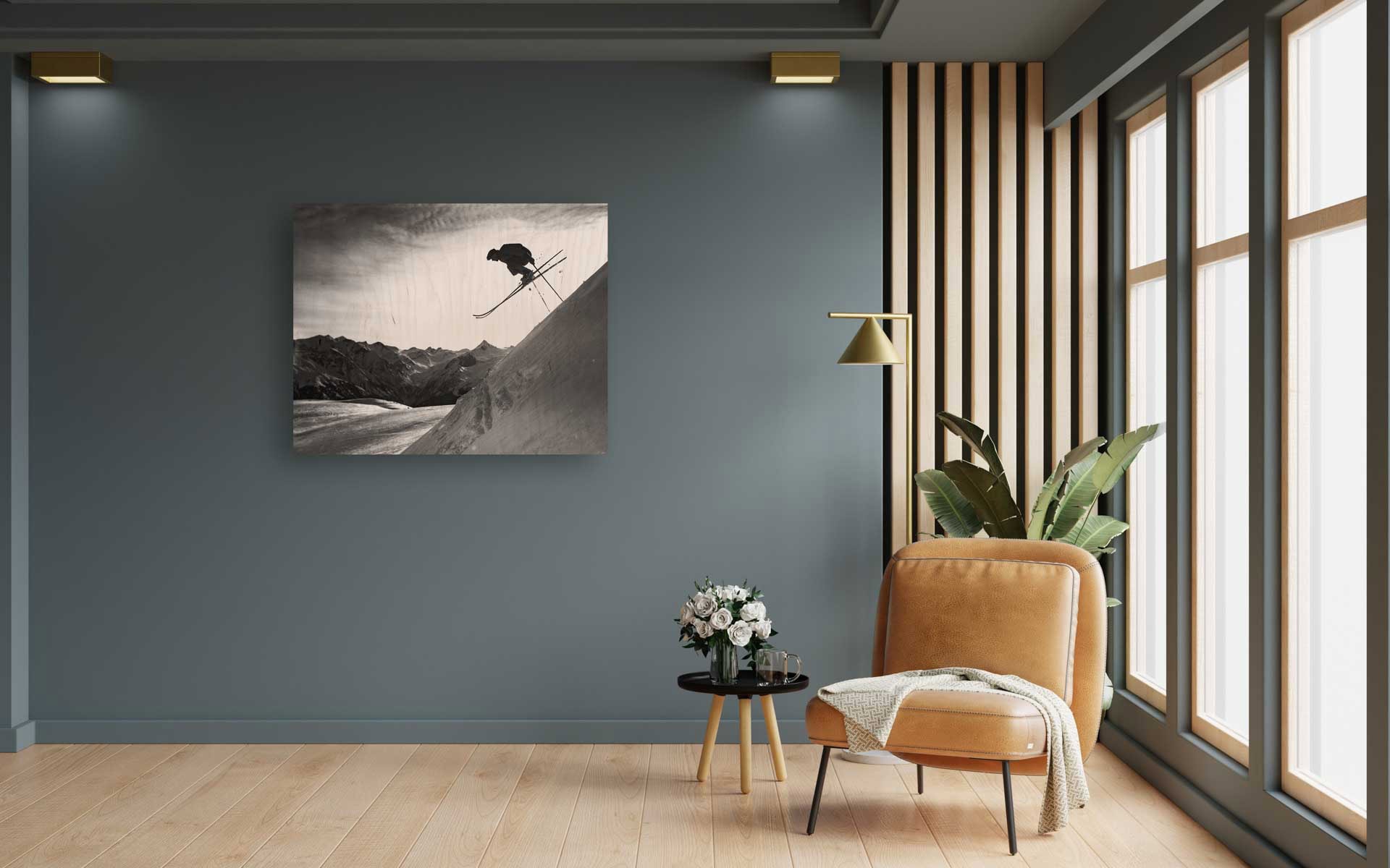 Ski II on wood – Bild 1