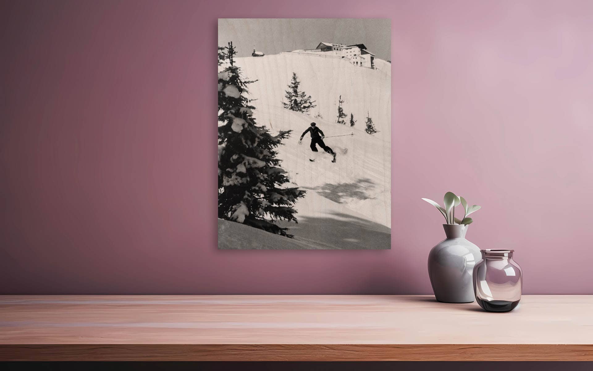 Ski IV on wood – Bild 1