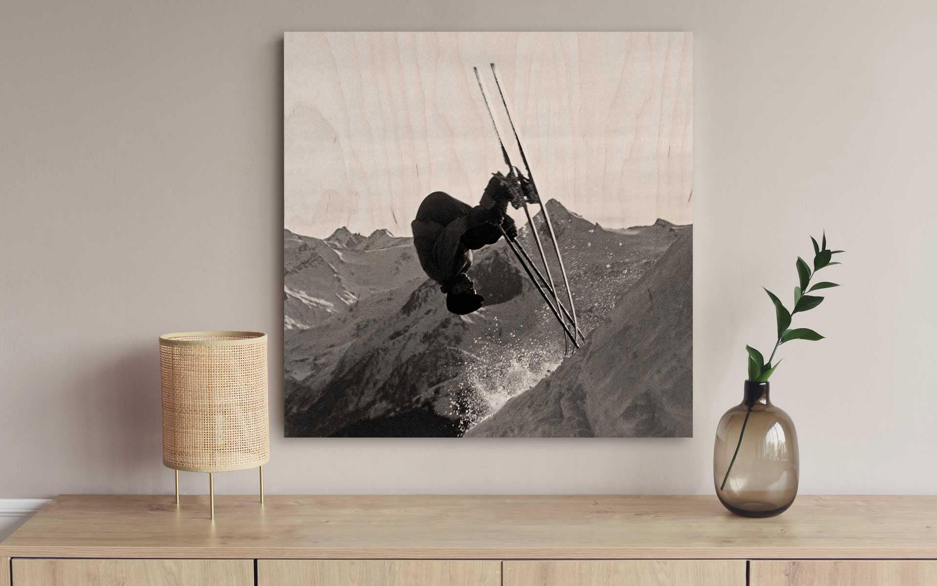 Ski V on wood – Bild 2