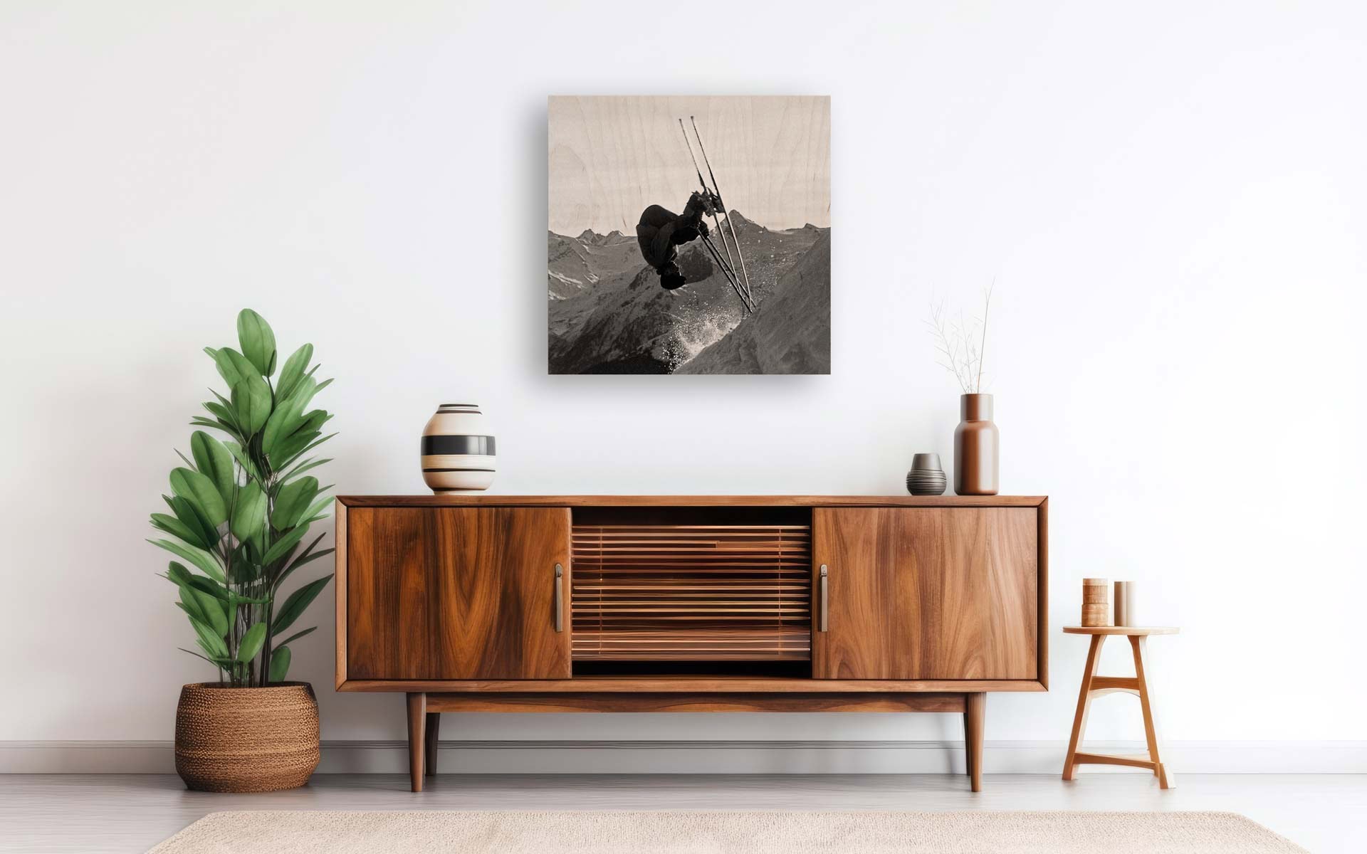 Ski V on wood – Bild 1