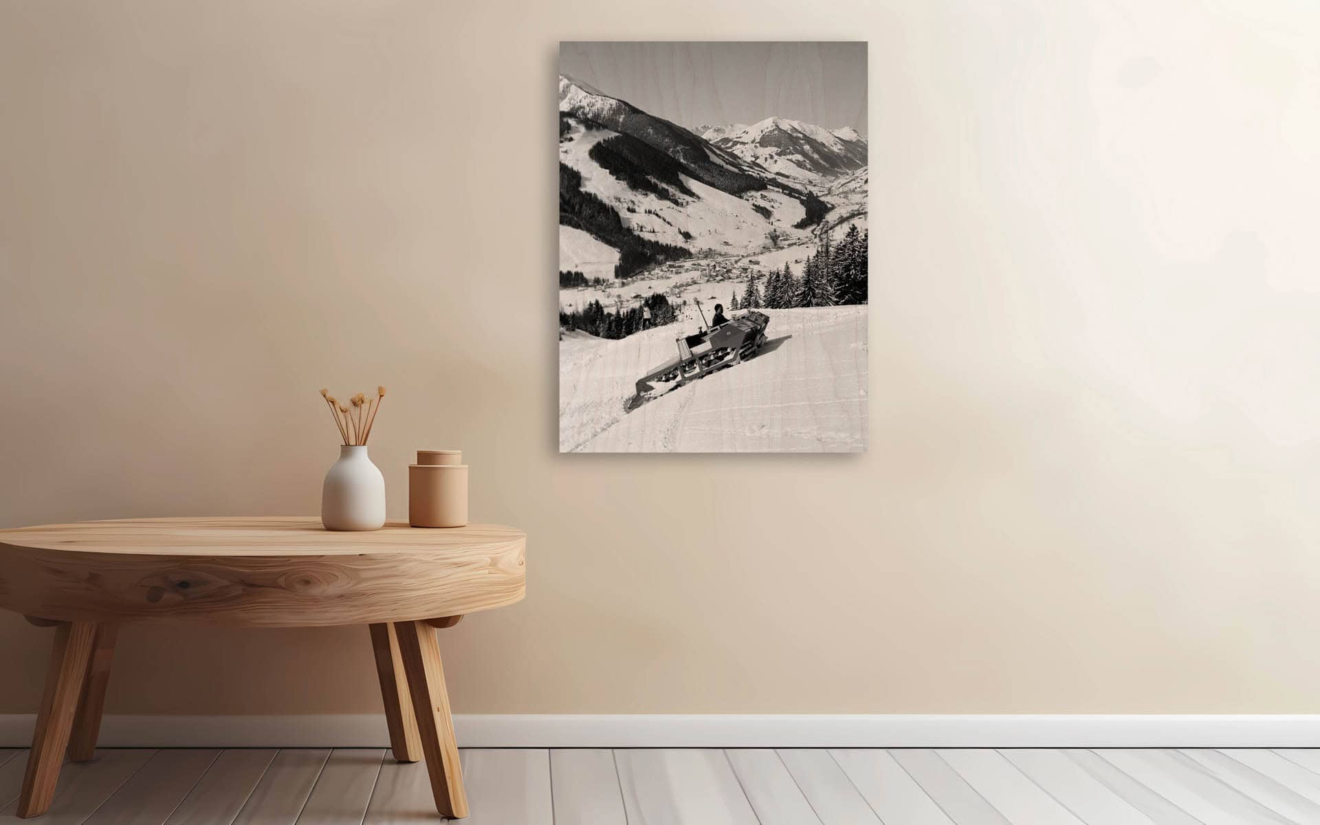 Snowcat I on wood – Bild 2
