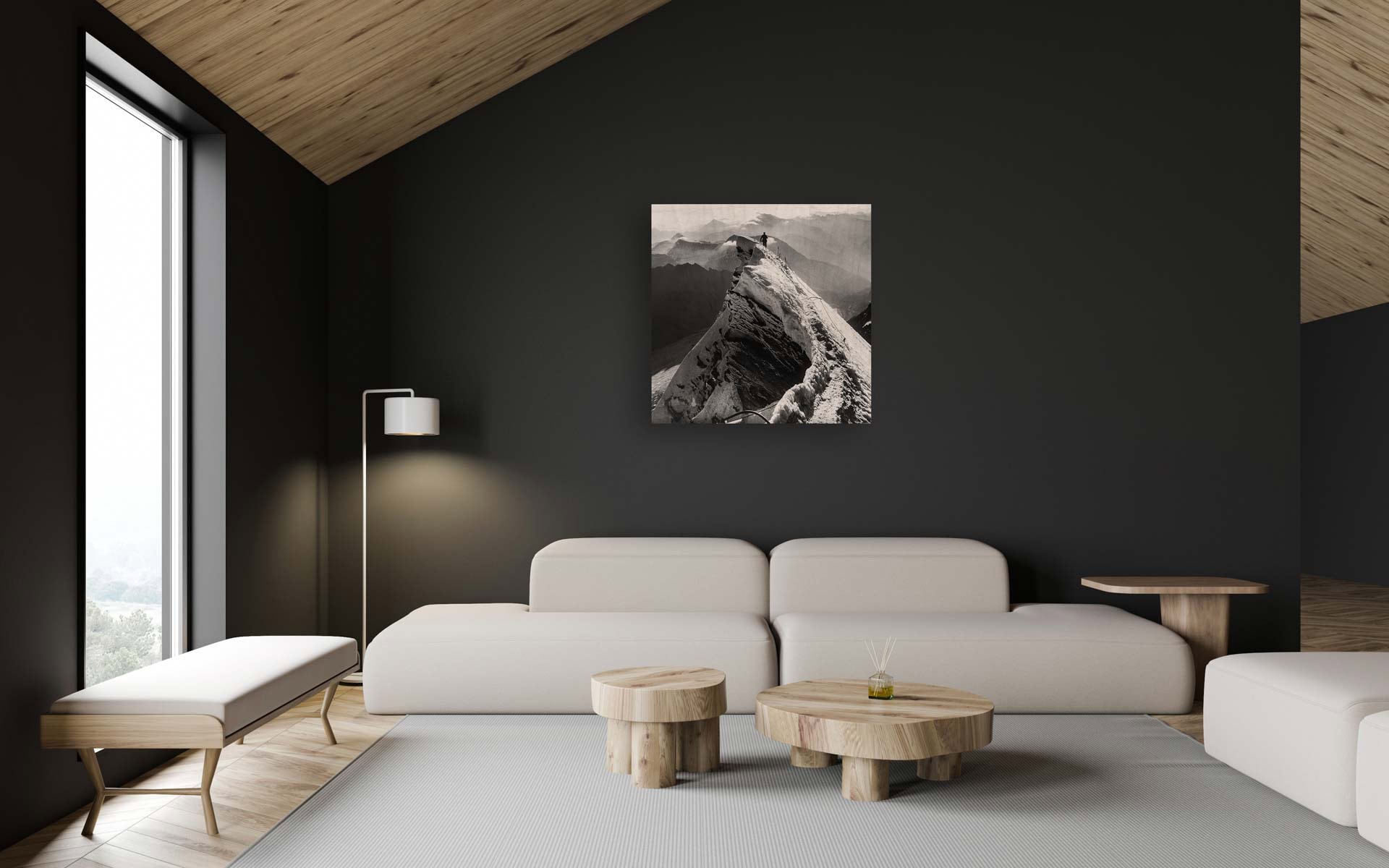 Bergsteiger I on wood – Bild 1