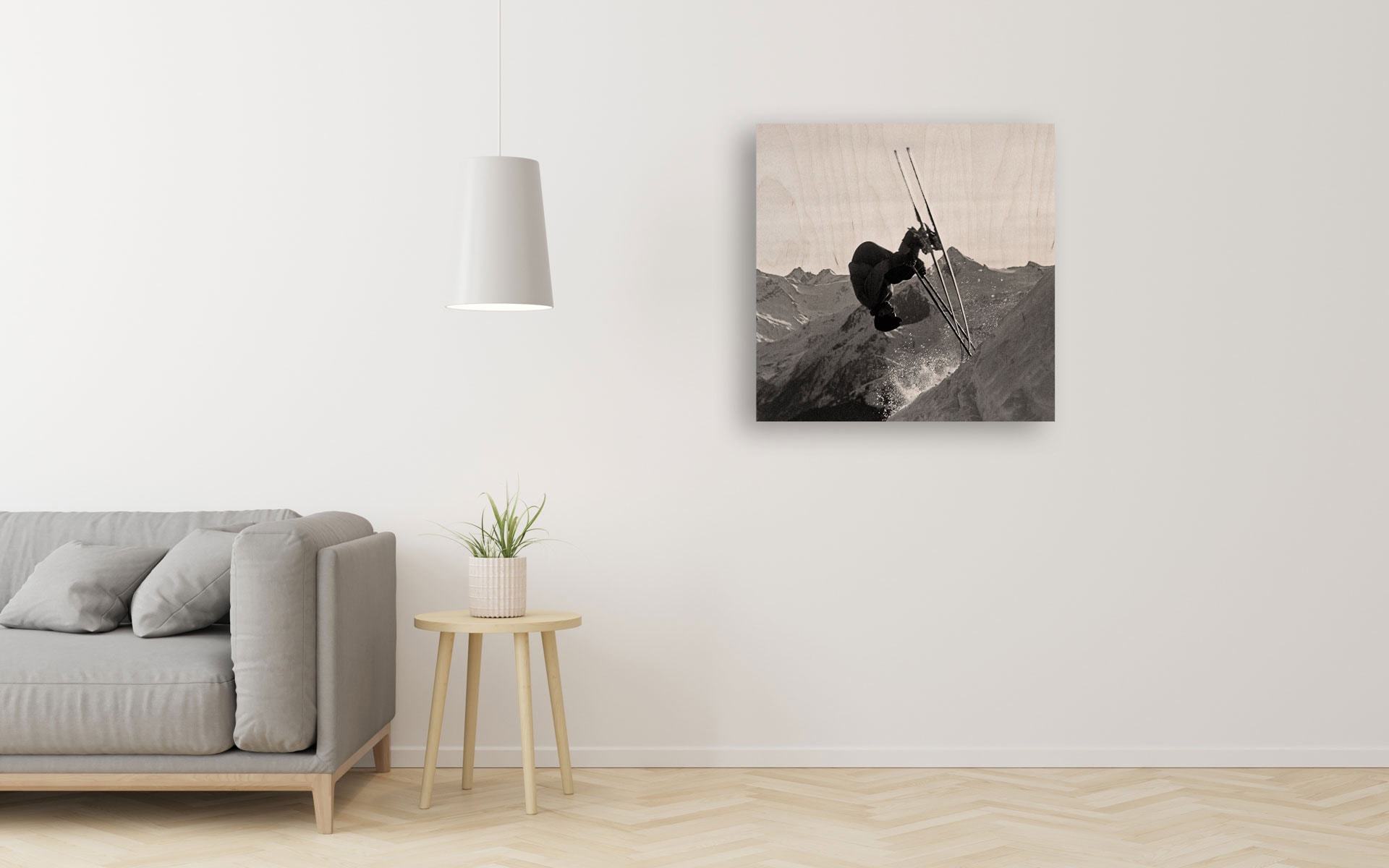 Ski V on wood – Bild 3